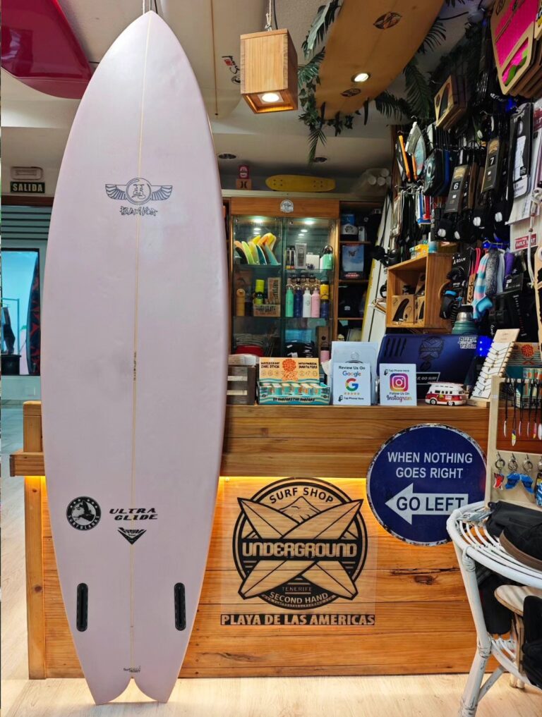 Jim Banks Ultra Glide Tabla de surf twinfin 7’4 – 51.8L – ★ 4/5
